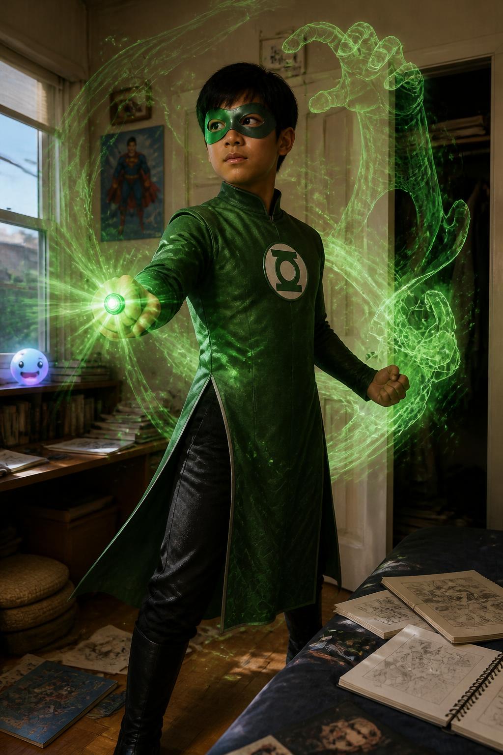 Tai Pham draws his powerful Green Lantern energy from his grandmother's legacy.