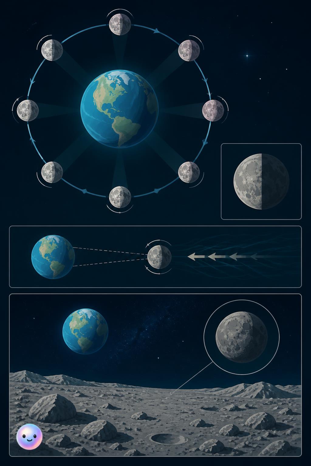 Why we have never seen the far side of the Moon from Earth
