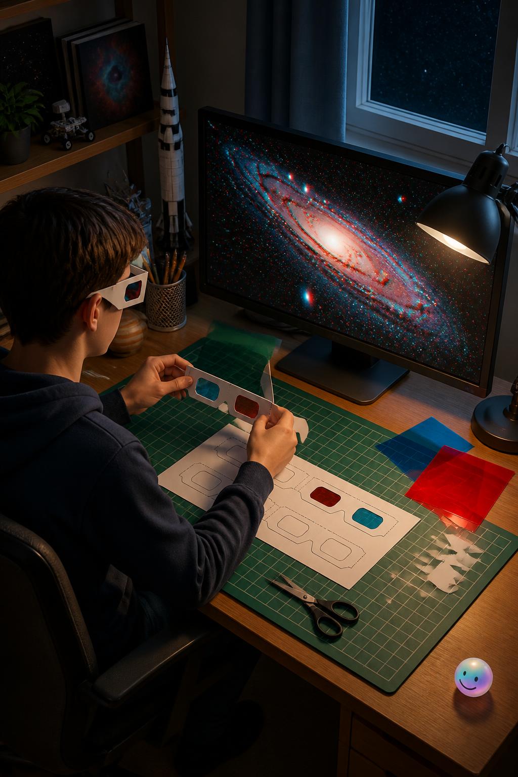 Simple paper glasses trick your brain into stepping inside a 3D galaxy