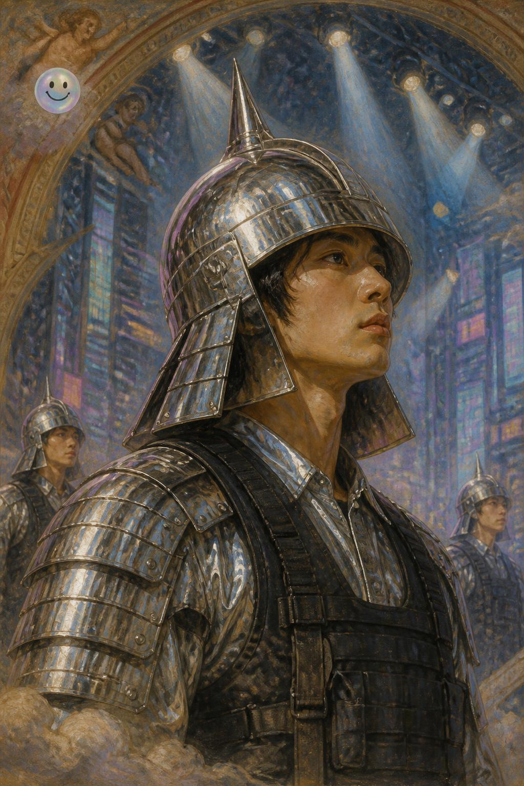 NCT reimagined ancient Korean warrior armor as futuristic cyberpunk streetwear for their 2023 performances.