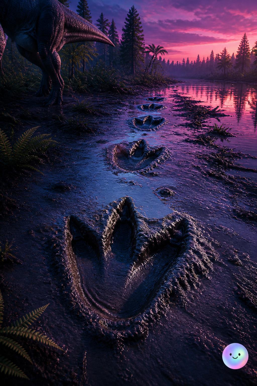 La première piste fossile de T. rex adulte remonte à 66 millions d'années.