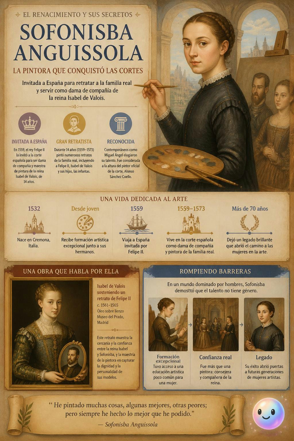 Sofonisba Anguissola conquistó la corte española en un mundo de hombres.