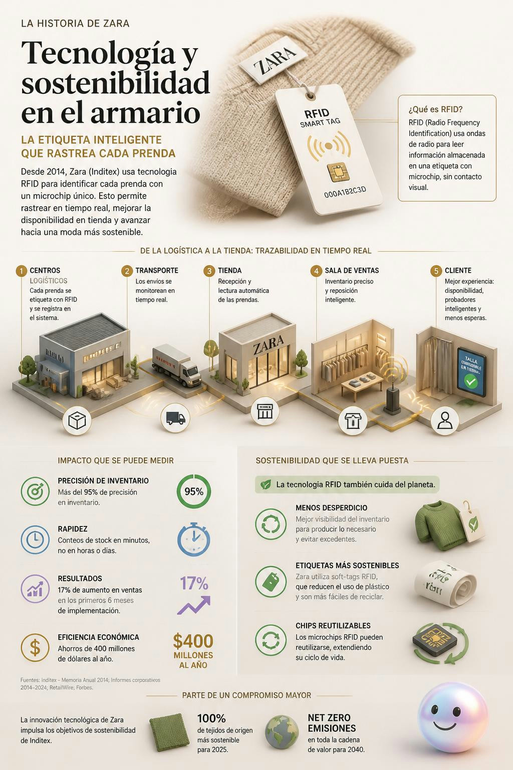 Un chip oculto en tu ropa rastrea su camino para hacerla más sostenible.