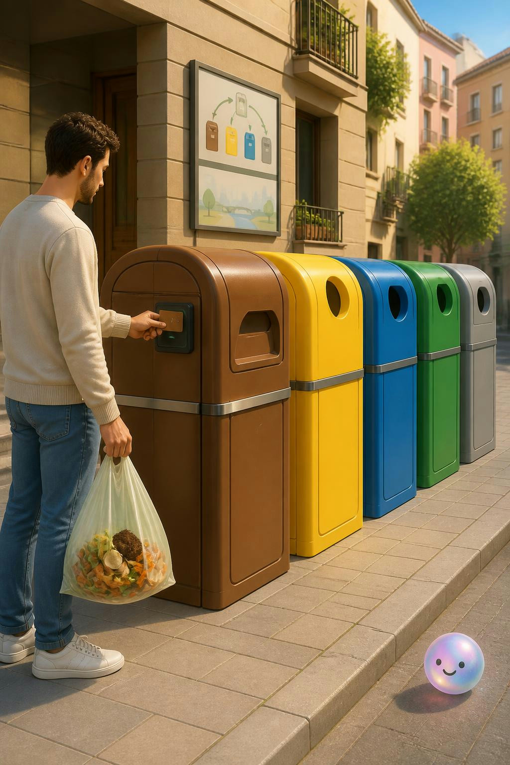 La tecnología digital en Girona ayuda a clasificar correctamente los residuos orgánicos domésticos.