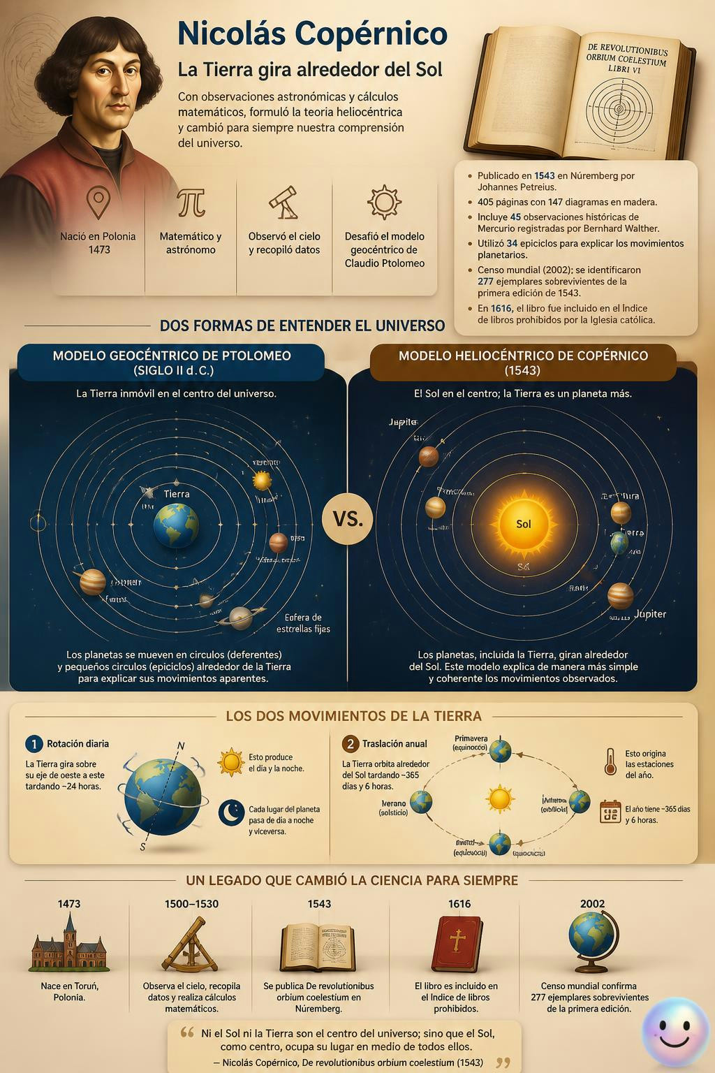 Con matemáticas de 1543 descubrimos que giramos alrededor del Sol.