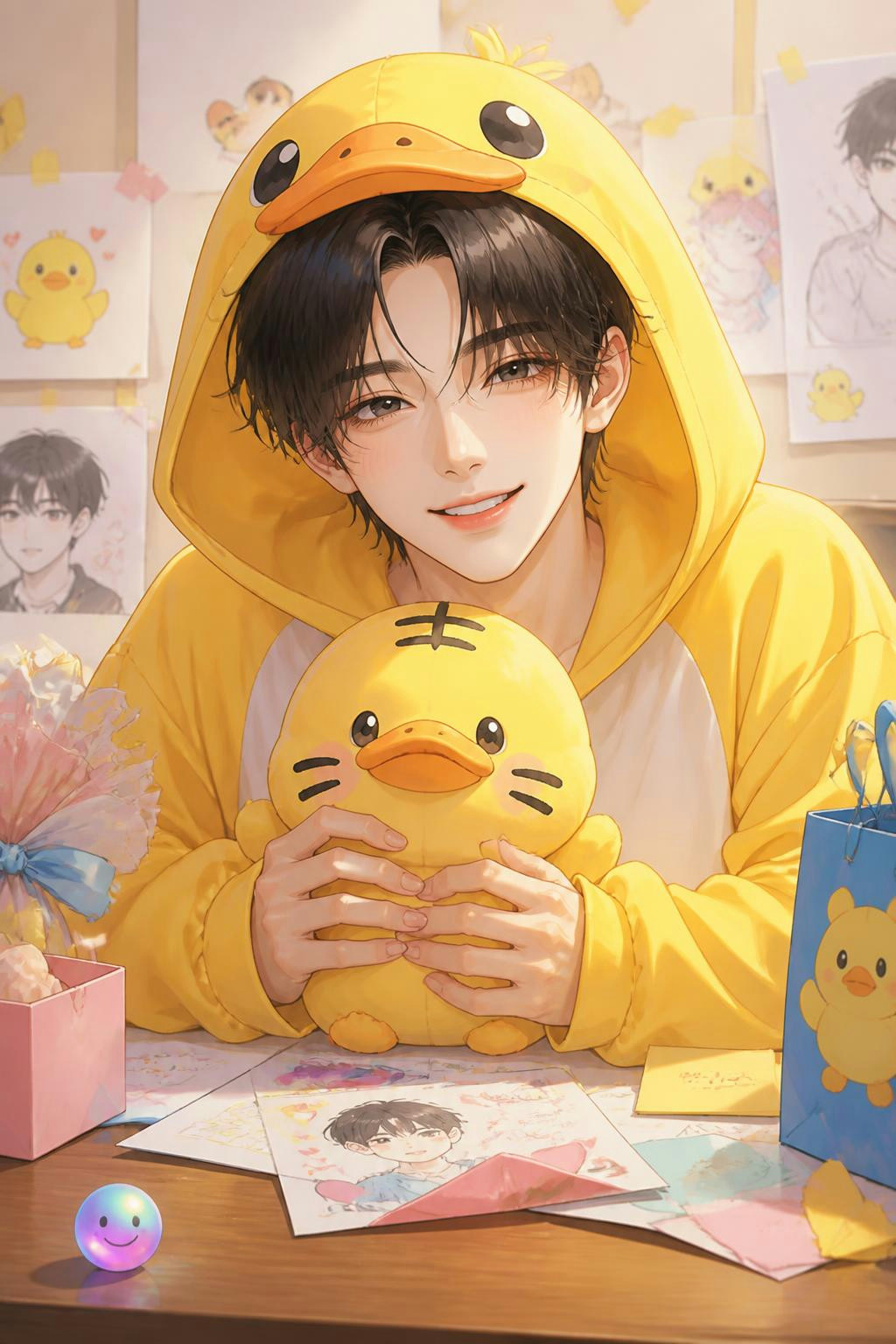 El estilo de manga japonés transforma al cantante Ni-Ki en un tierno dibujo.