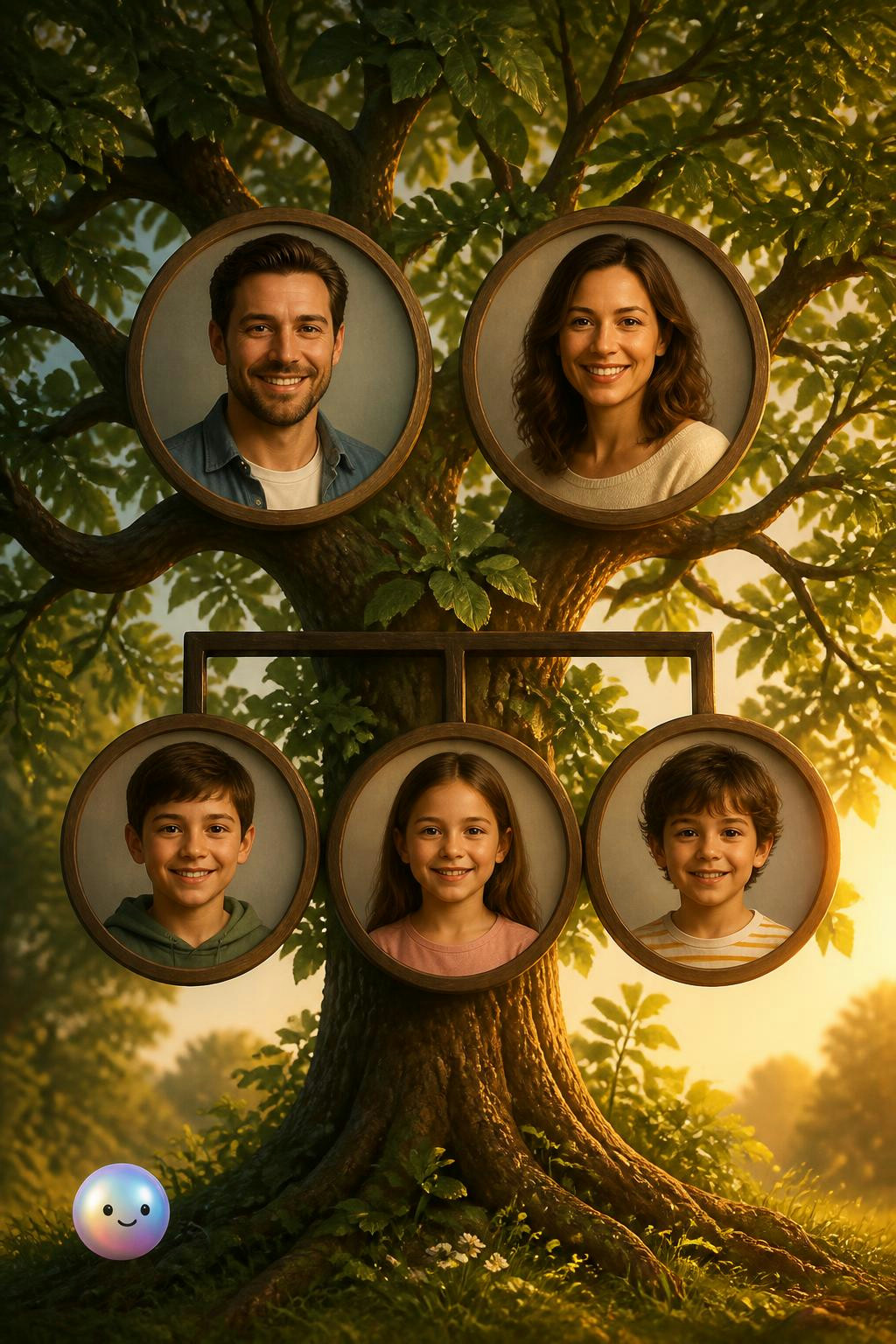 Un árbol genealógico te ayuda a memorizar las conexiones familiares en inglés de un vistazo