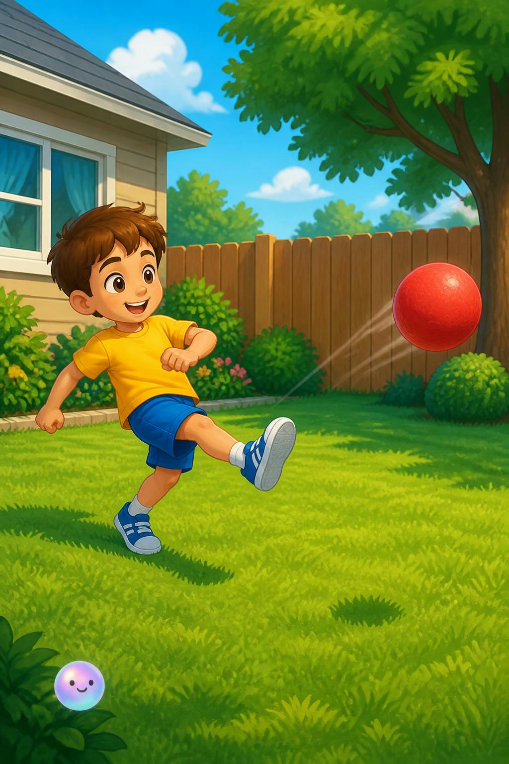Just learned that kicking a light ball is how kids first map out physics!