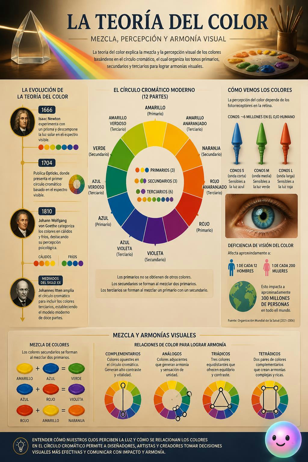 Toda la armonía que tus ojos disfrutan nace de ordenar solo tres colores.