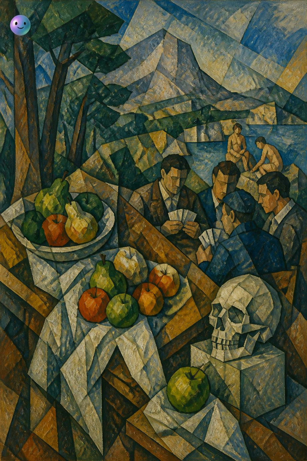 Cézanne shaped his Bathers like solid building blocks to merge human forms with nature.