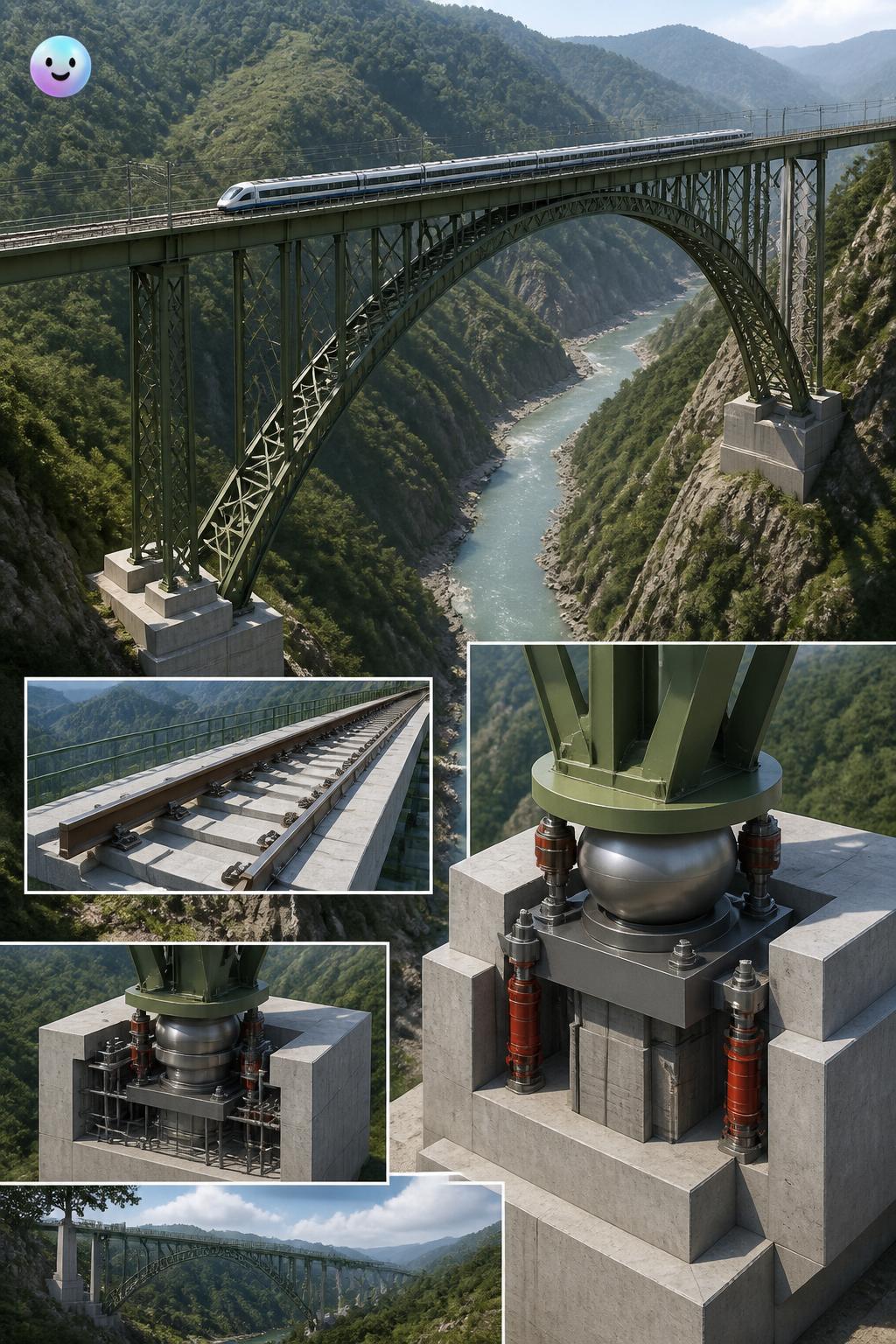 A bridge taller than the Eiffel Tower uses magnets to survive earthquakes.