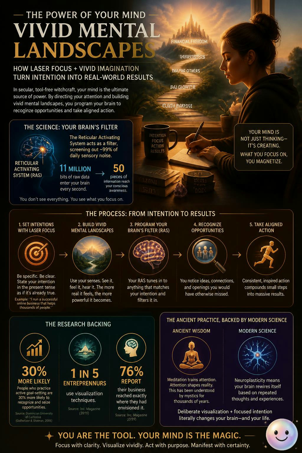 Your brain actually starts spotting success once you map it out in your mind.