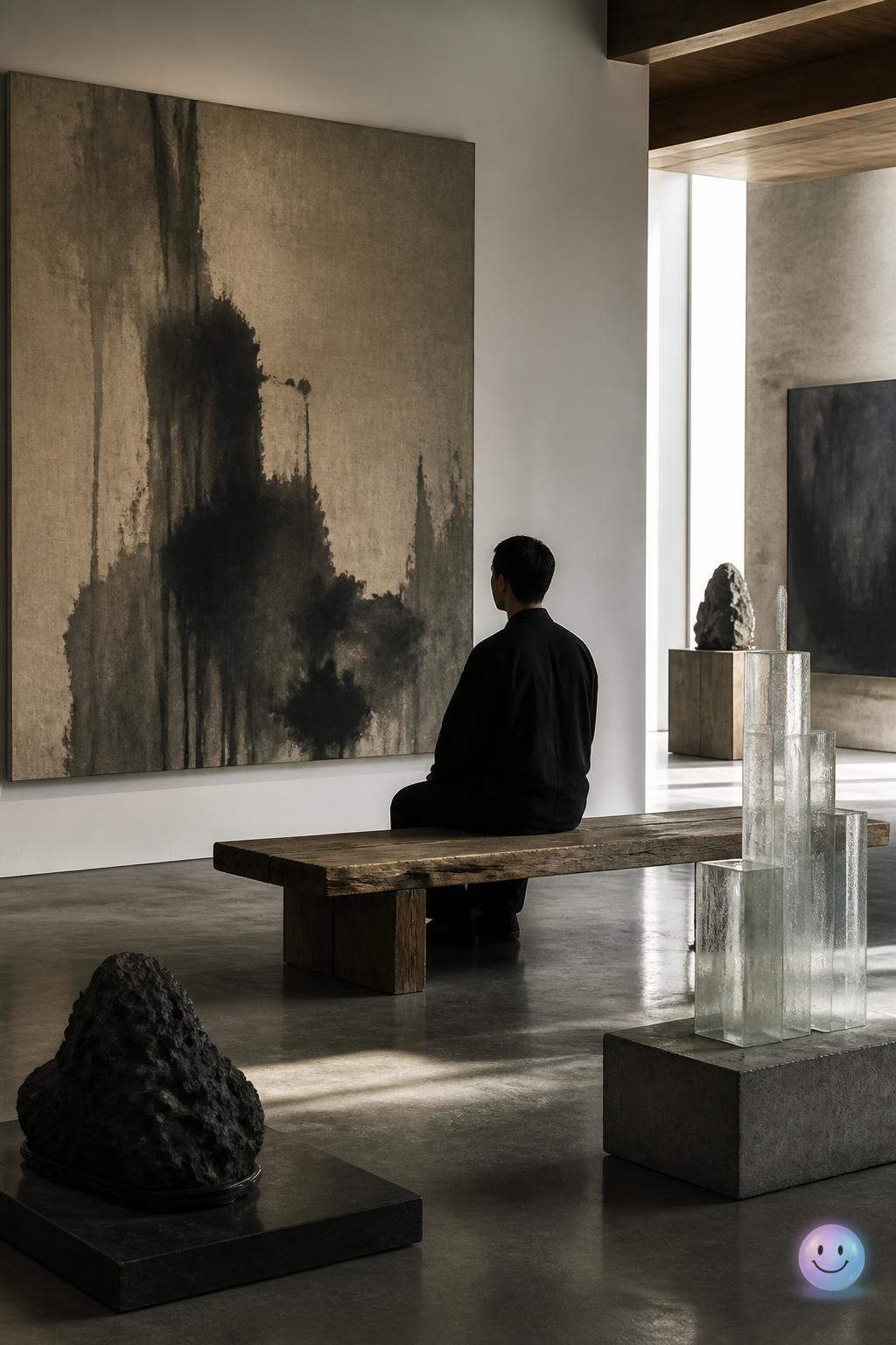 Natural light and quiet can turn these giant paintings into a silent forest.