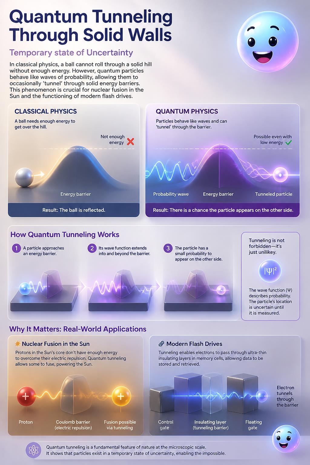 Quantum tunneling through solid walls