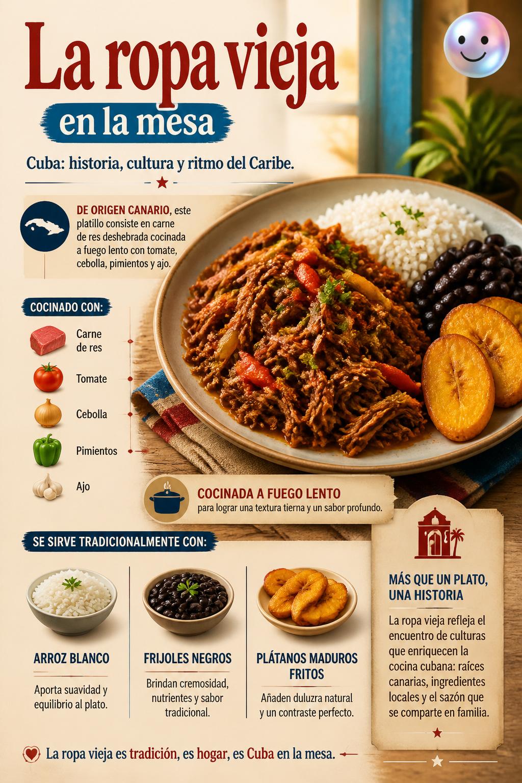 La ropa vieja en la mesa