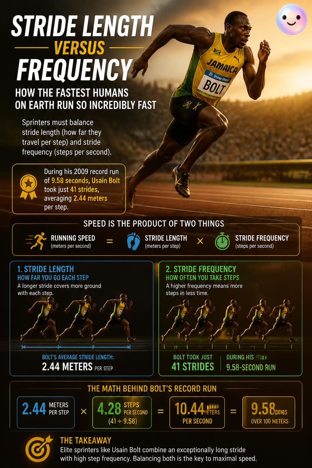 Stride length versus frequency
