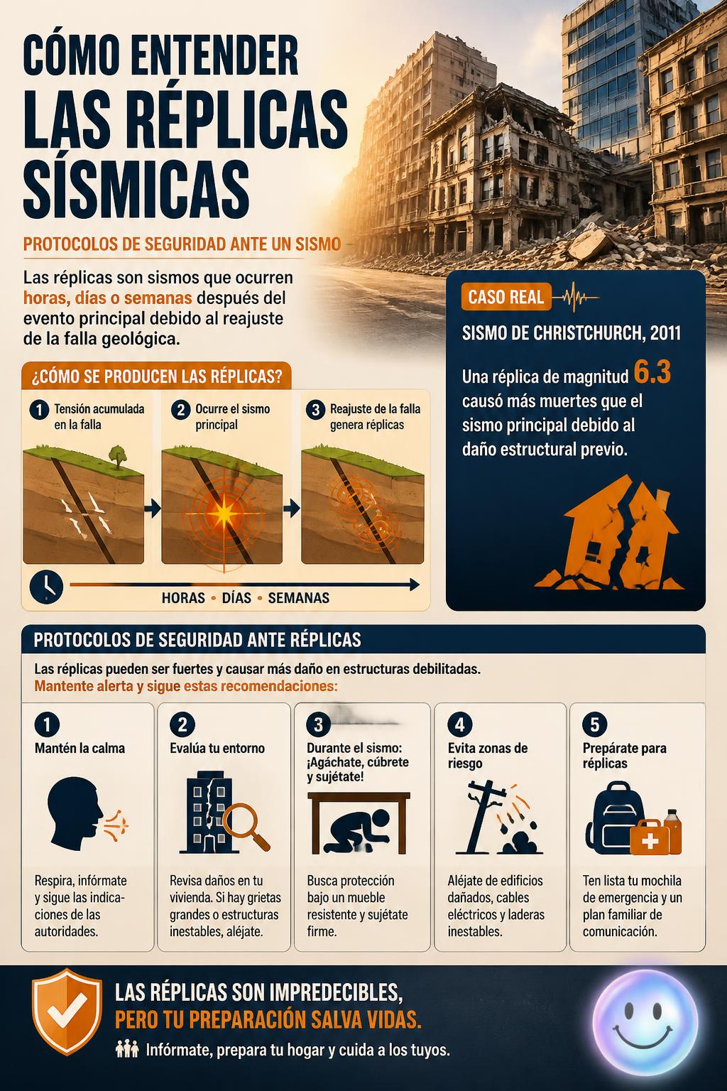 Cómo entender las réplicas sísmicas