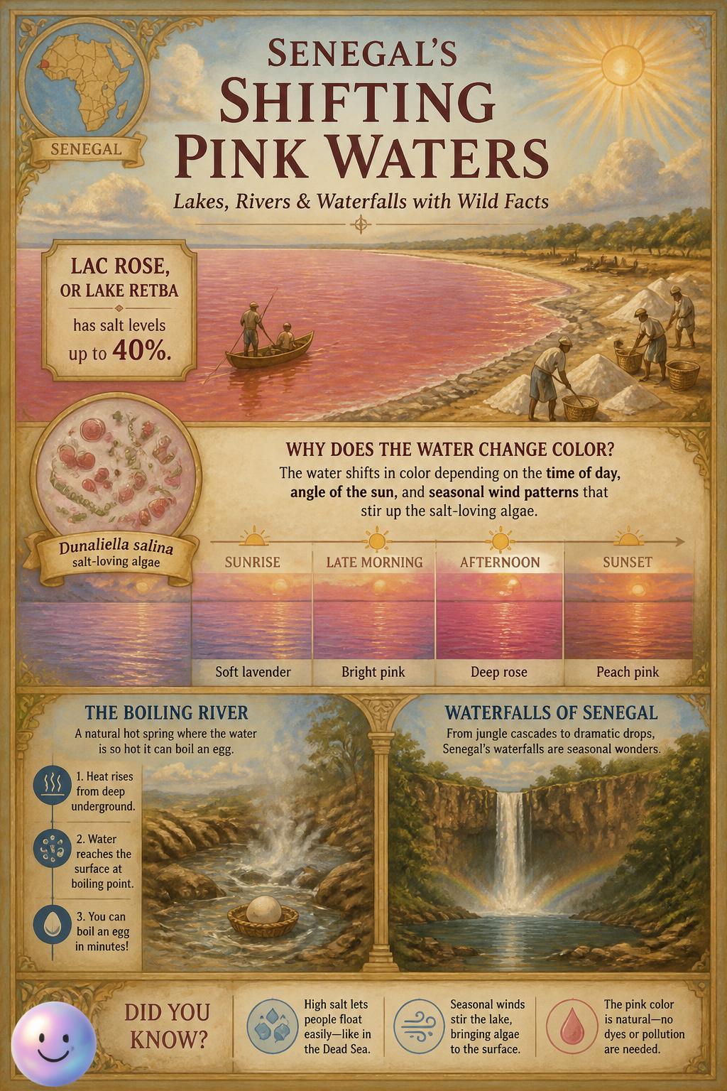 Senegal's shifting pink waters