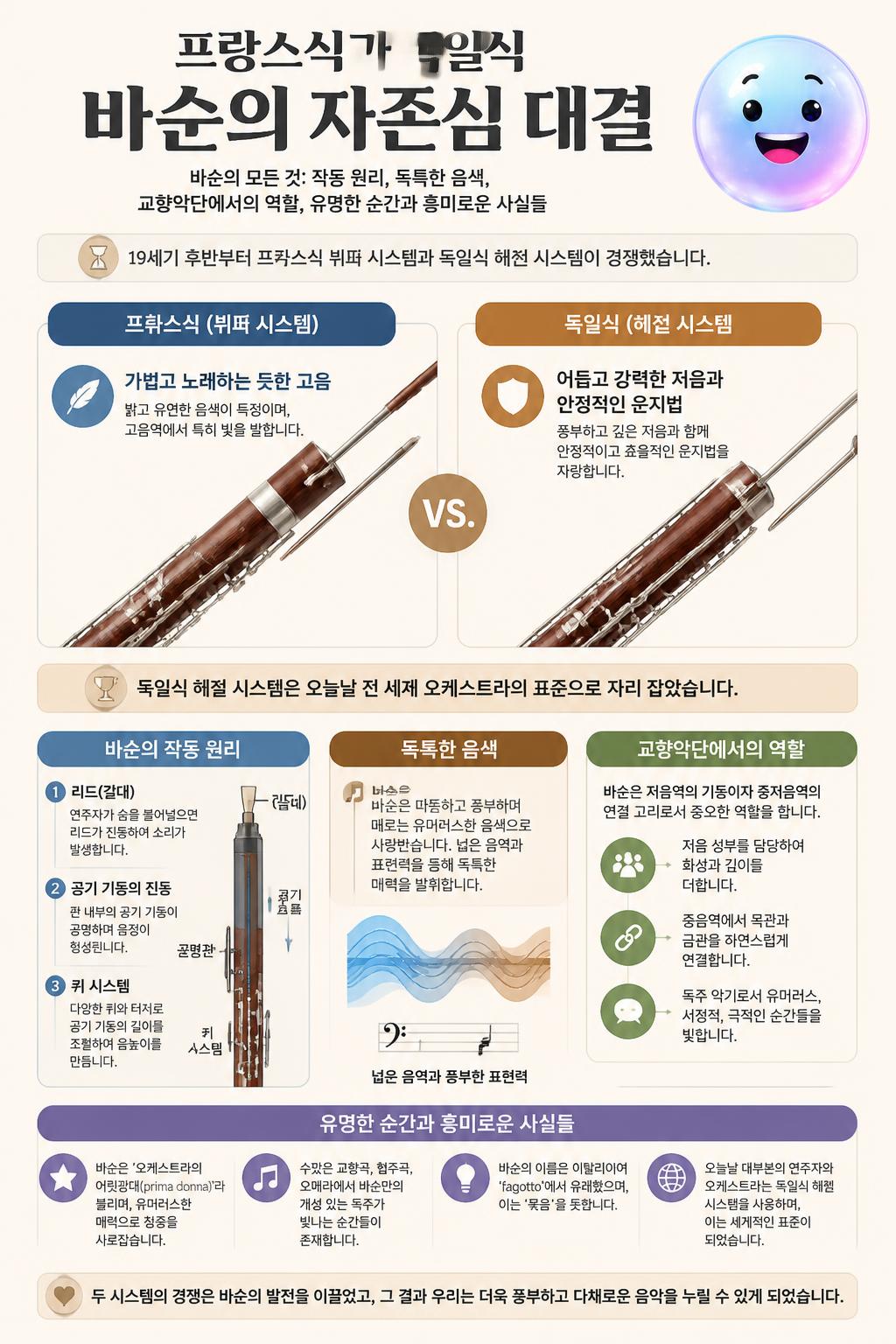 프랑스식과 독일식 바순의 자존심 대결