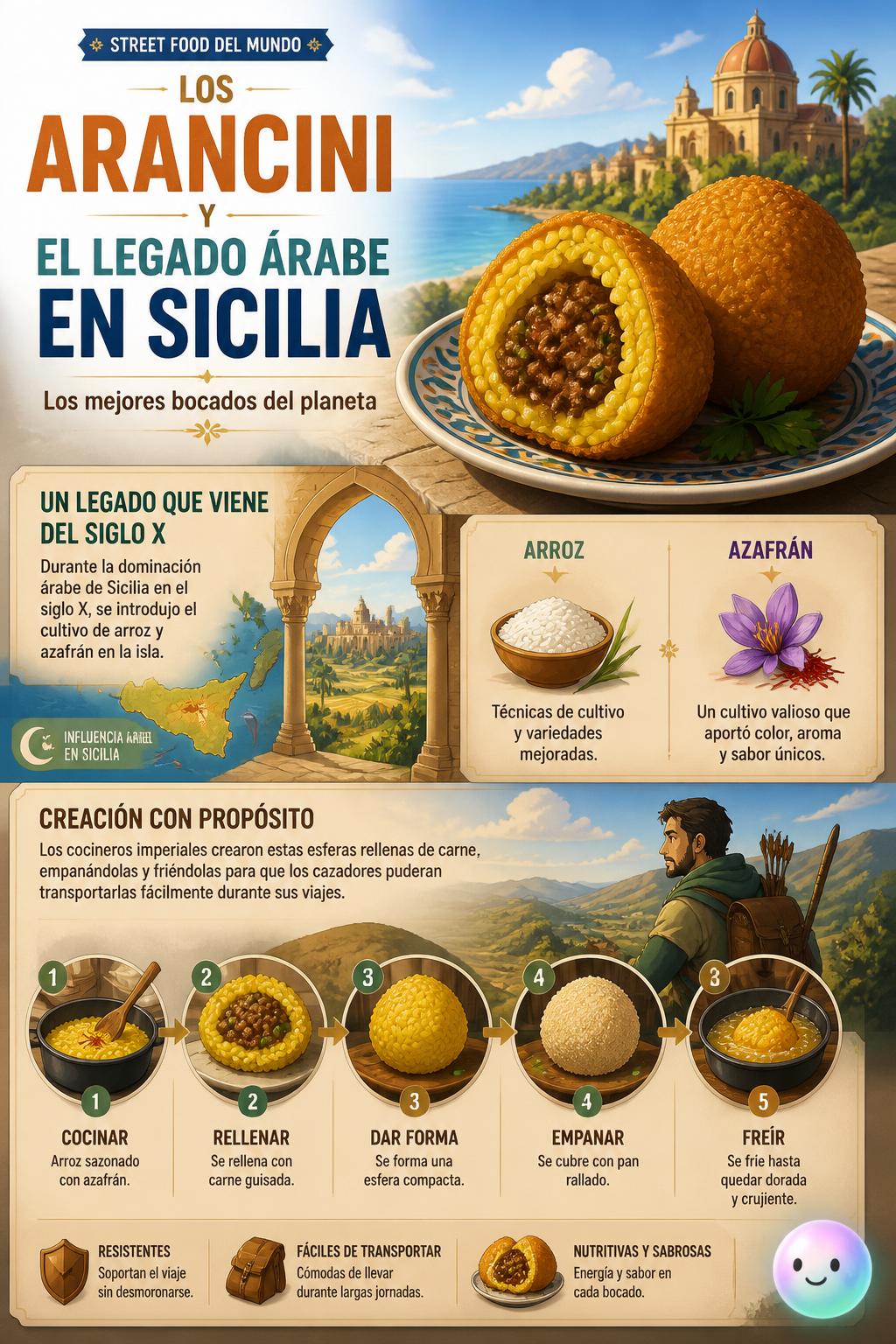 Los arancini y el legado árabe en Sicilia