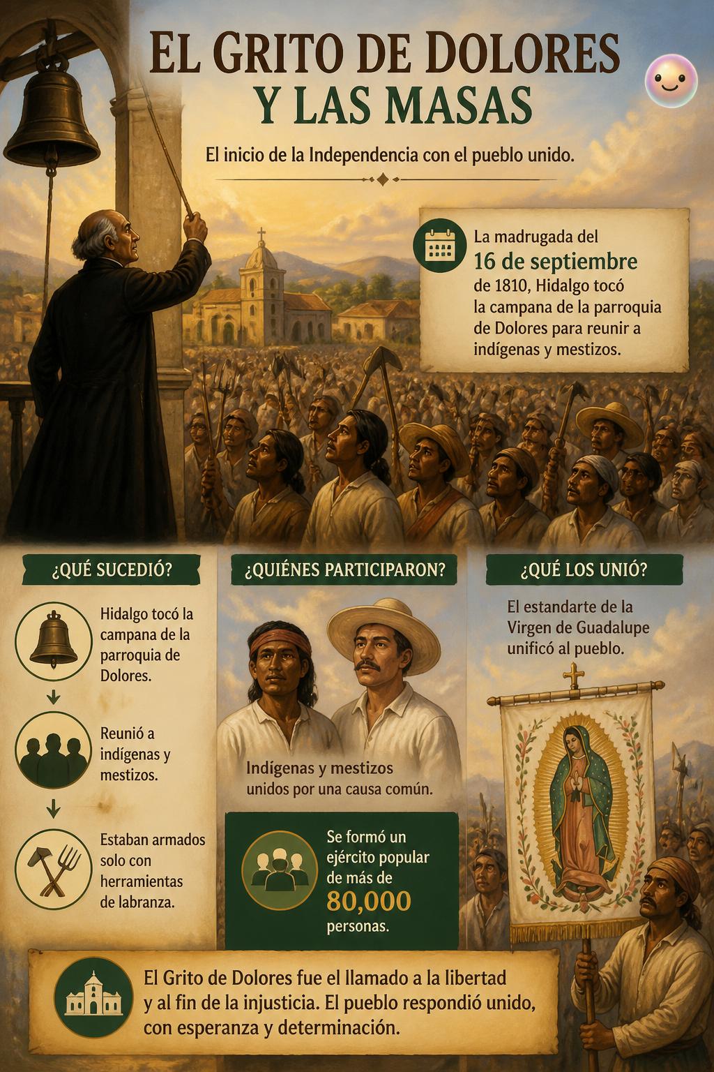 El grito de Dolores y las masas
