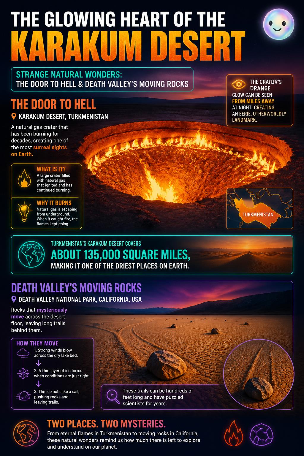 The glowing heart of the Karakum Desert