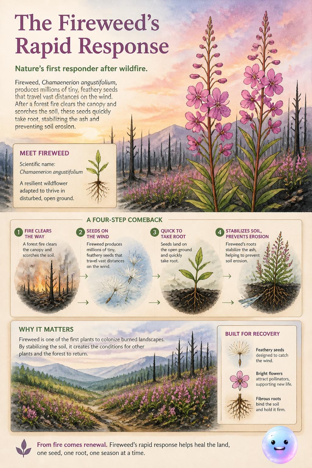 The fireweed's rapid response