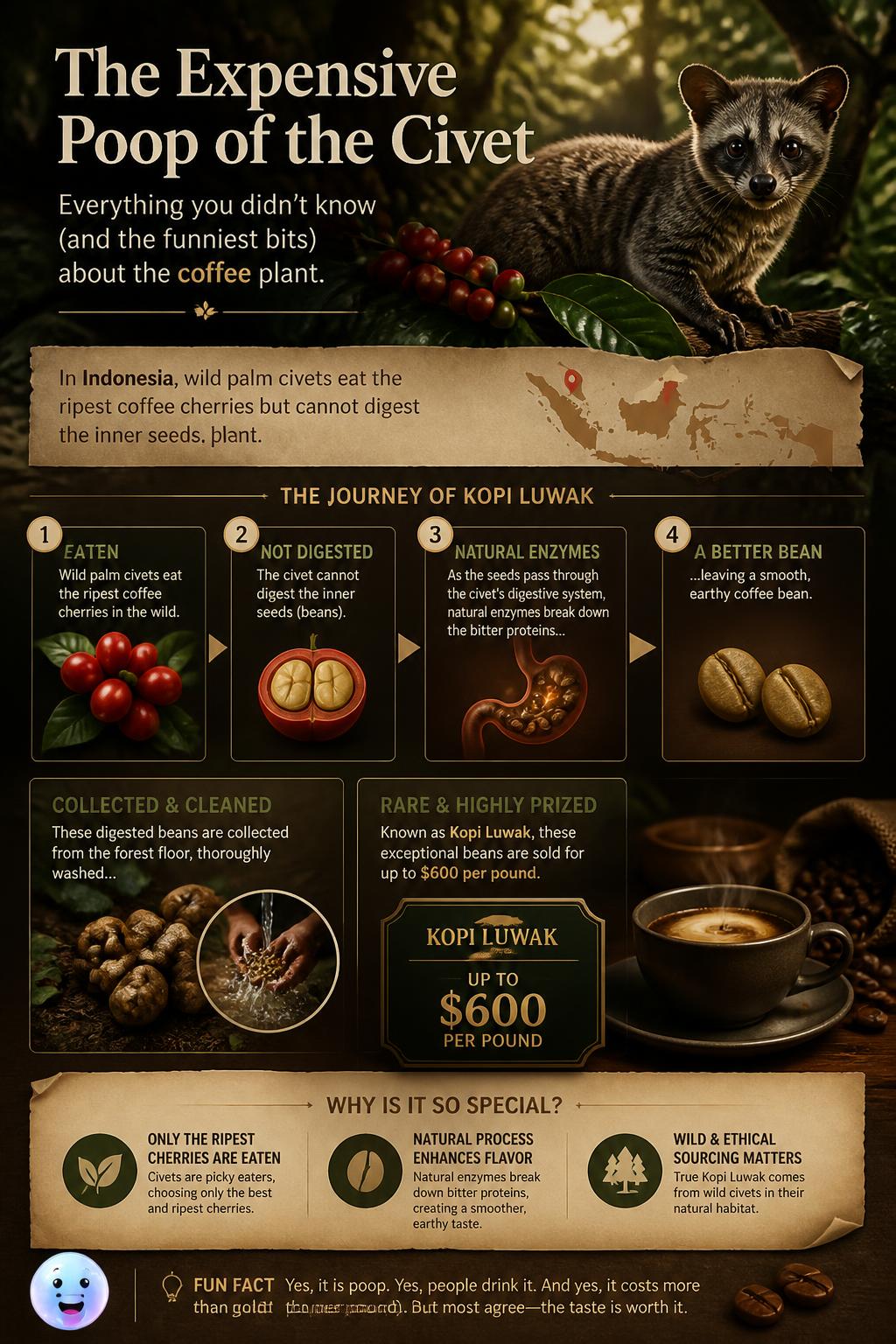 The expensive poop of the civet