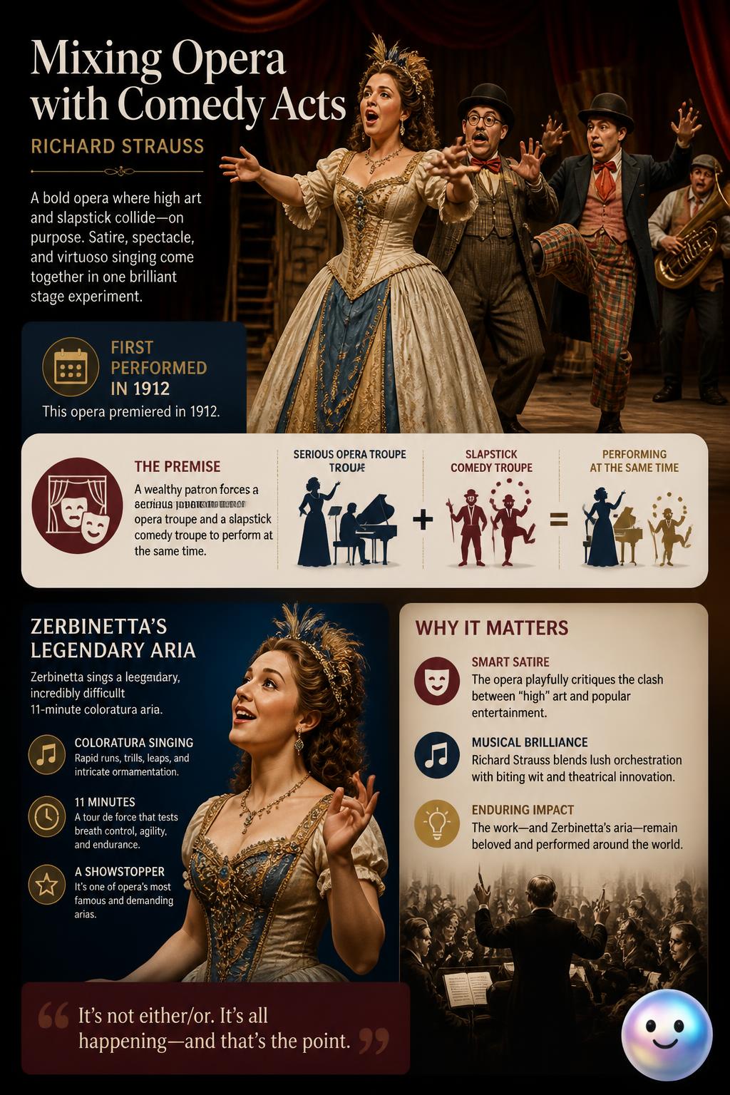 Mixing opera with comedy acts