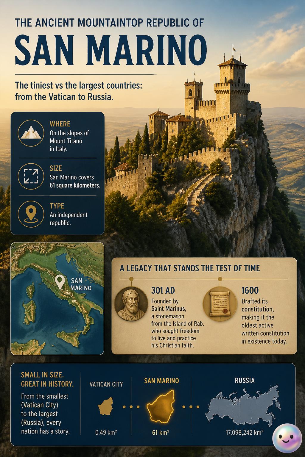 The ancient mountaintop republic of San Marino