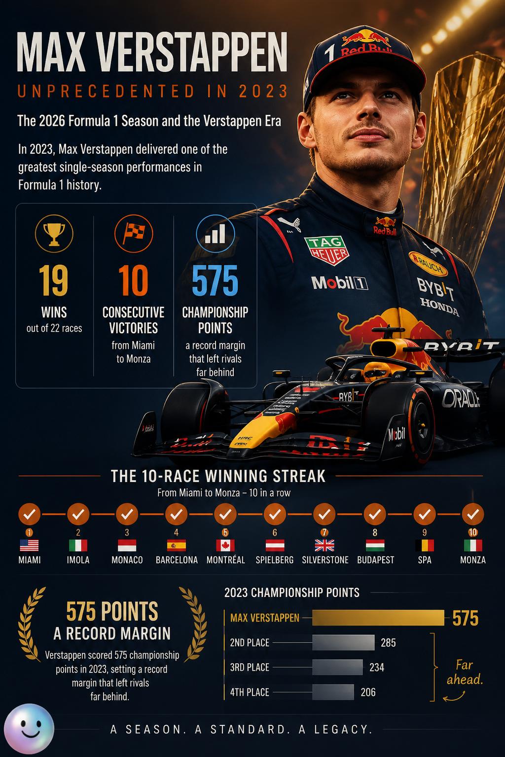 His unprecedented dominance in 2023