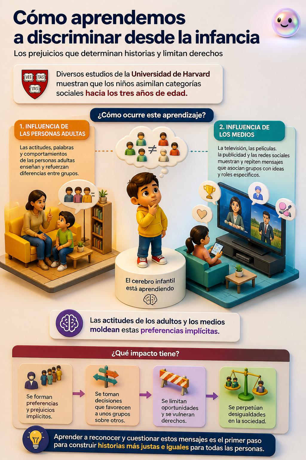Cómo aprendemos a discriminar desde la infancia