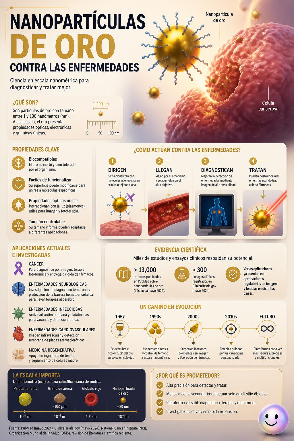 Nanopartículas de oro contra las enfermedades