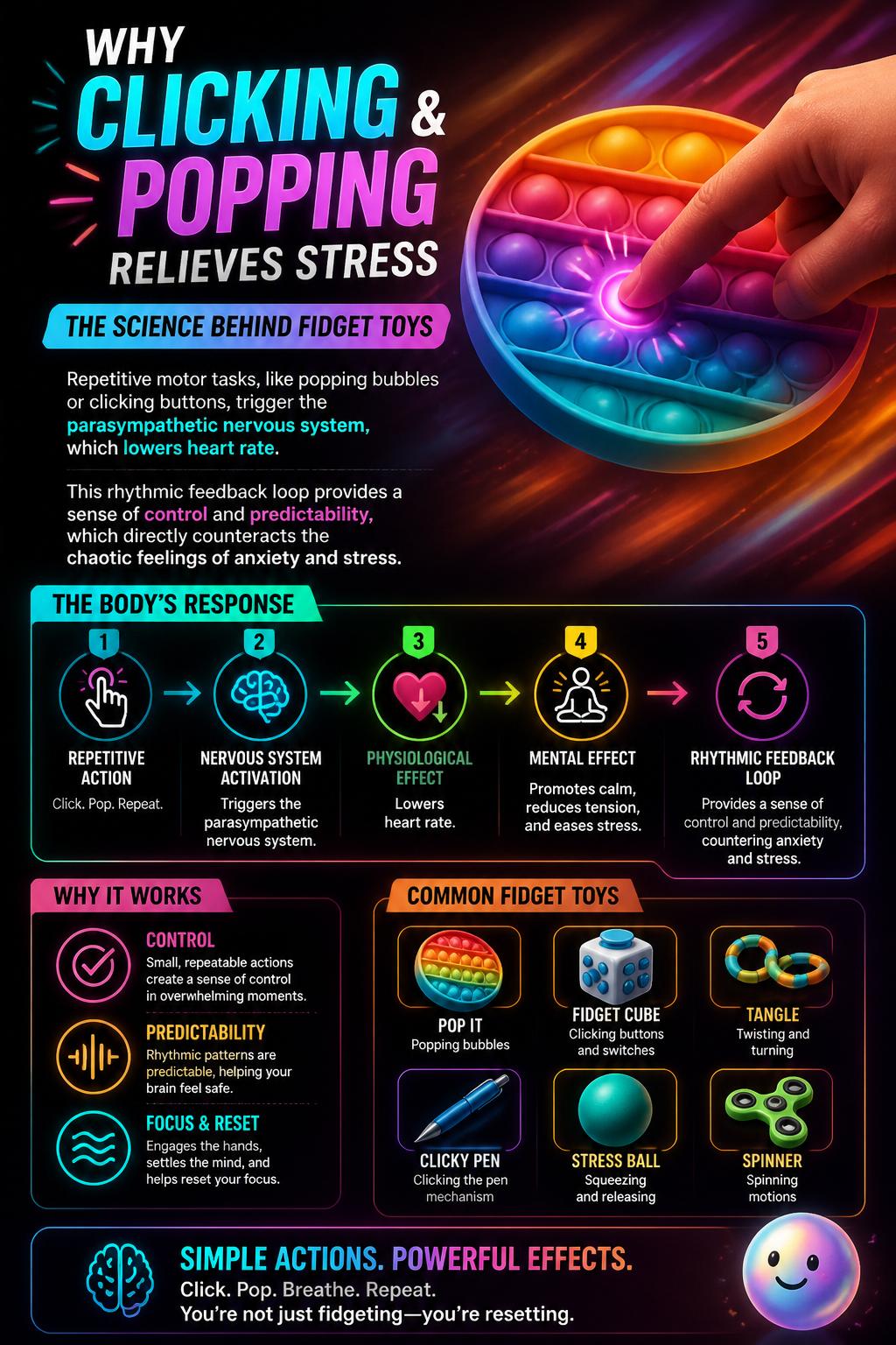 Why clicking and popping relieves stress