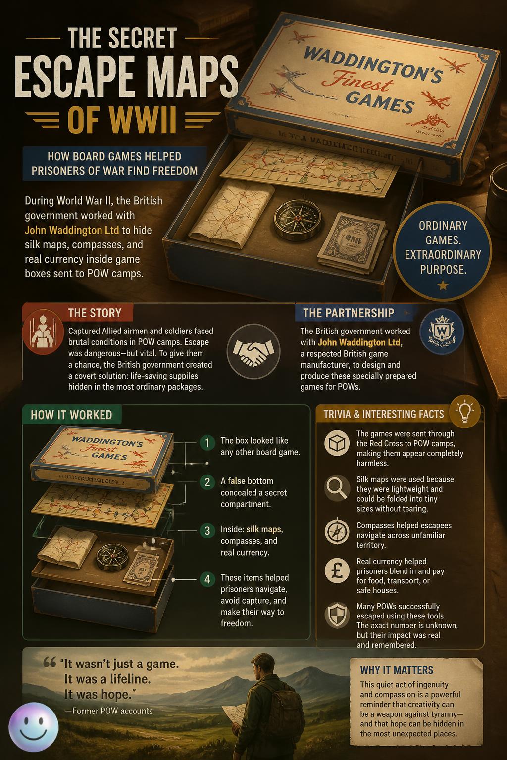 The secret escape maps of WWII