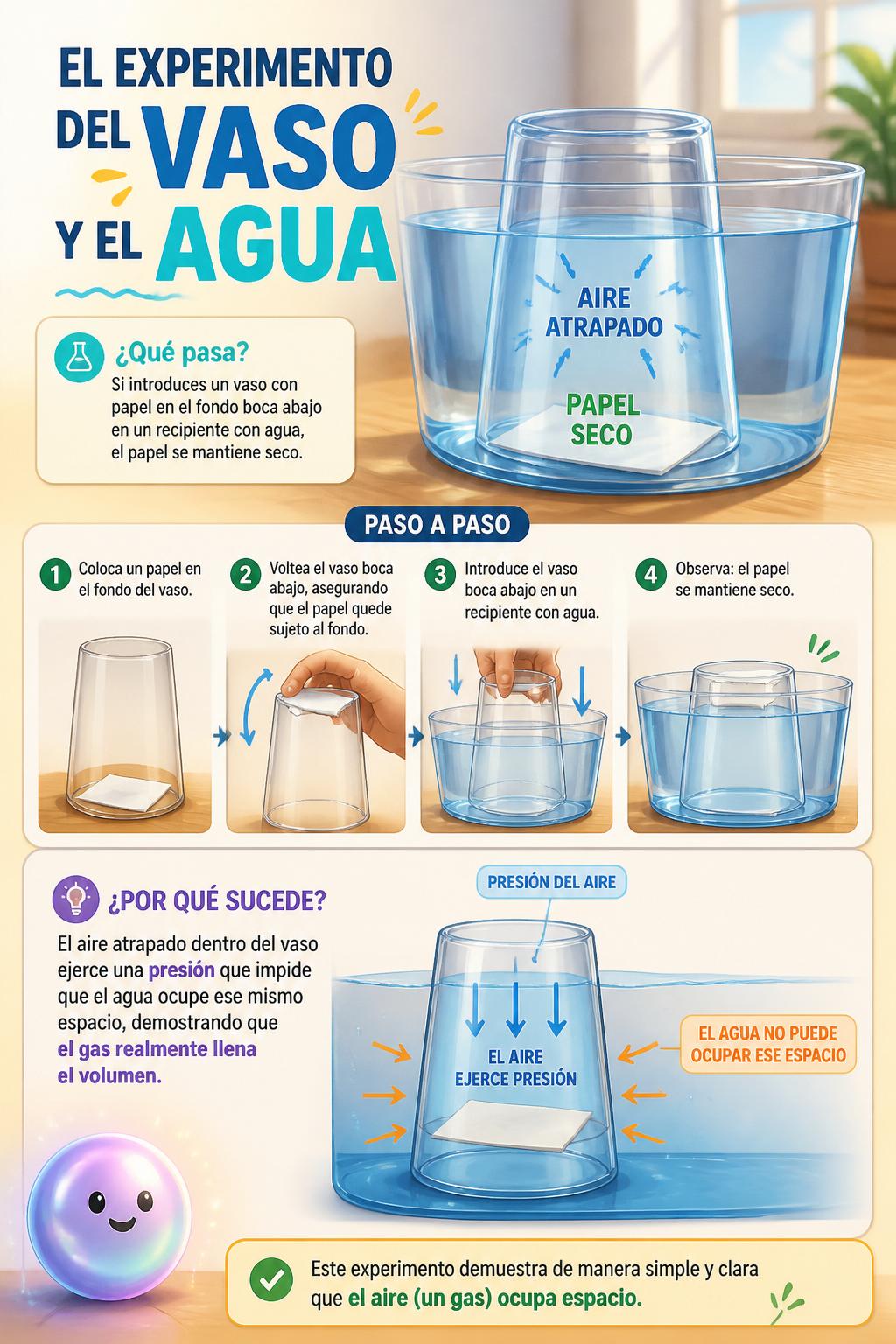 El experimento del vaso y el agua