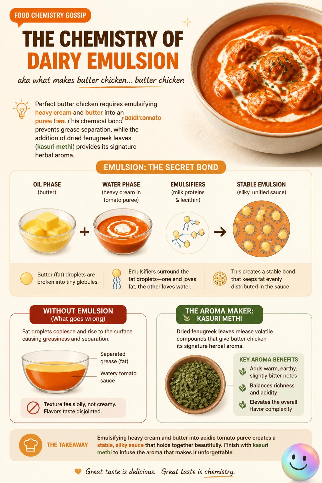 The chemistry of dairy emulsion