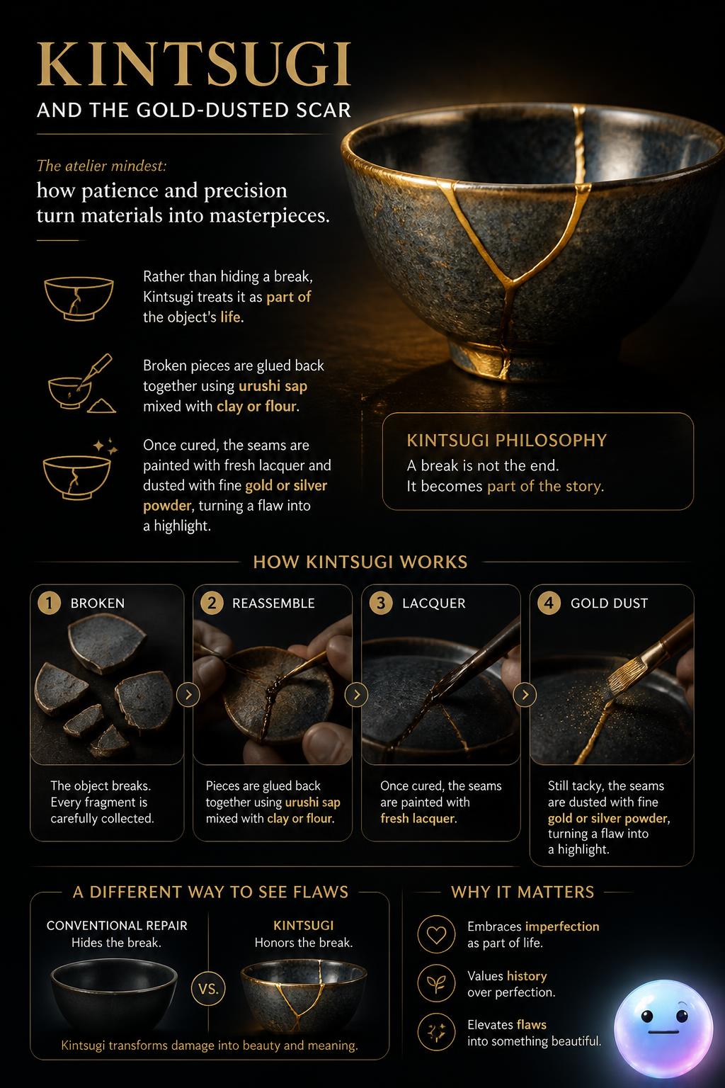 Kintsugi and the gold-dusted scar