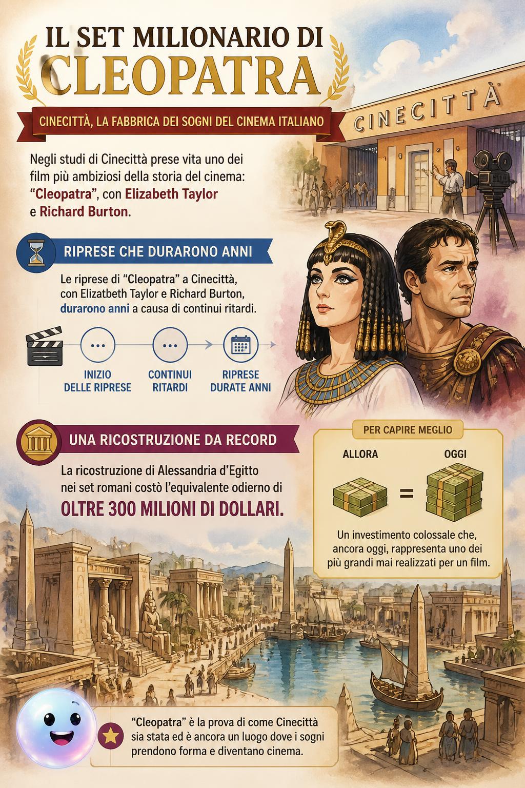 Il set milionario di Cleopatra
