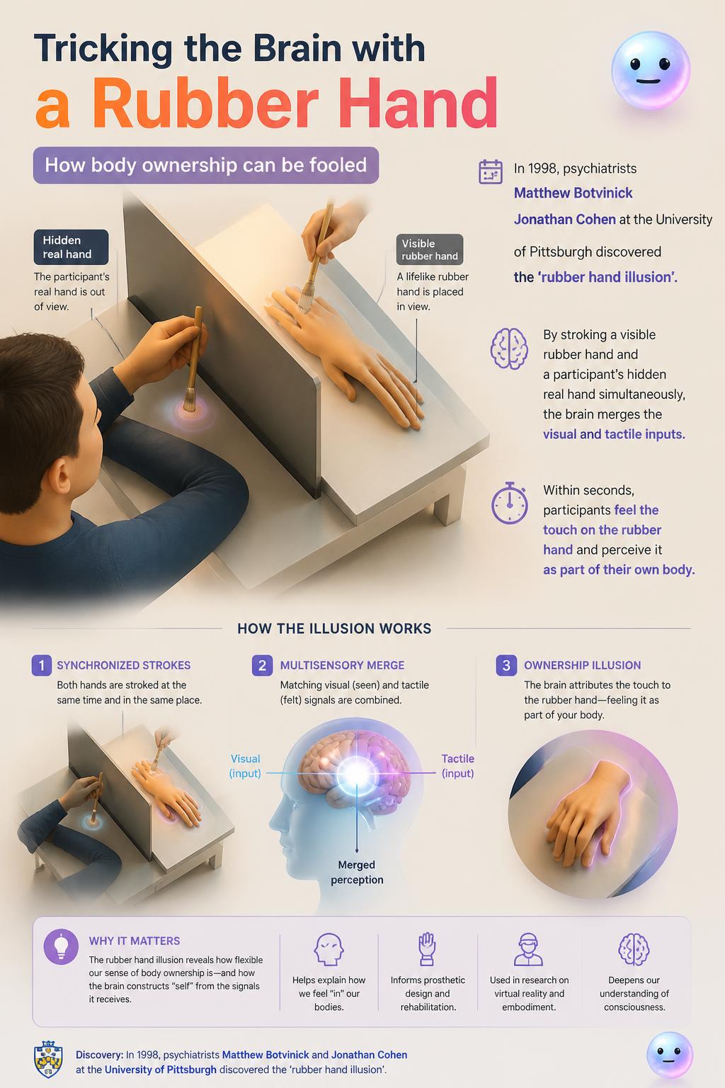 Tricking the brain with a rubber hand