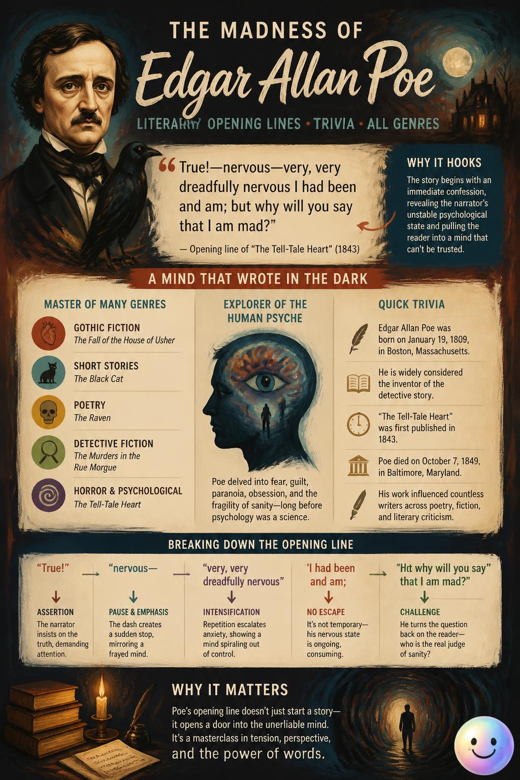 The madness of Edgar Allan Poe