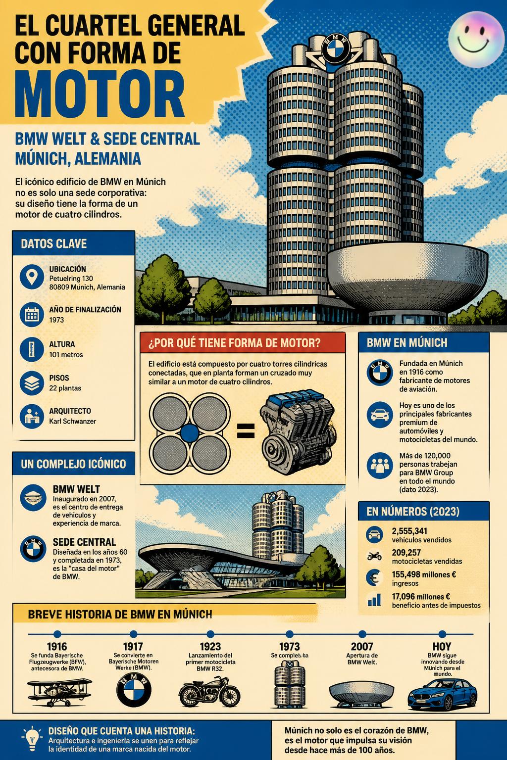 El cuartel general con forma de motor