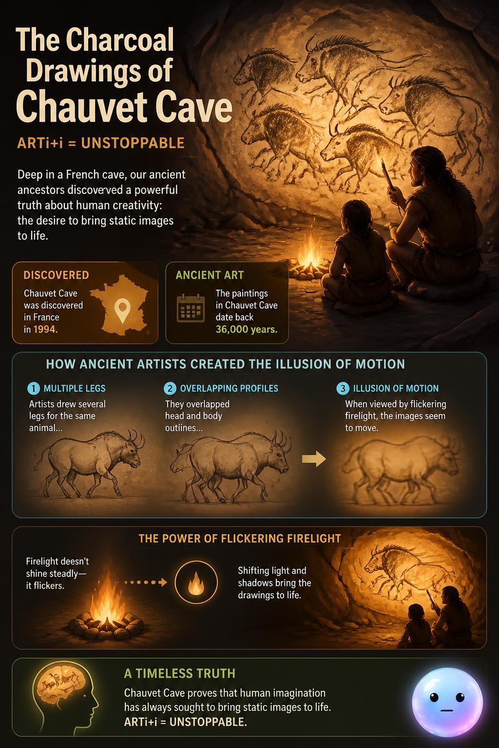 The charcoal drawings of Chauvet Cave