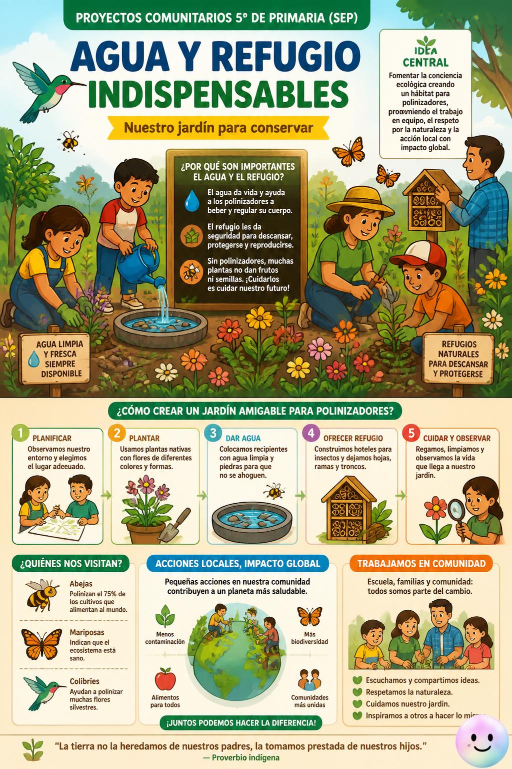 Agua y refugio indispensables