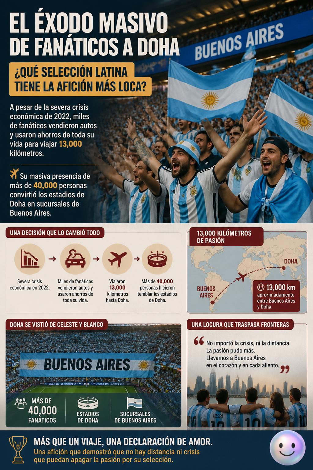 El éxodo masivo de fanáticos a Doha