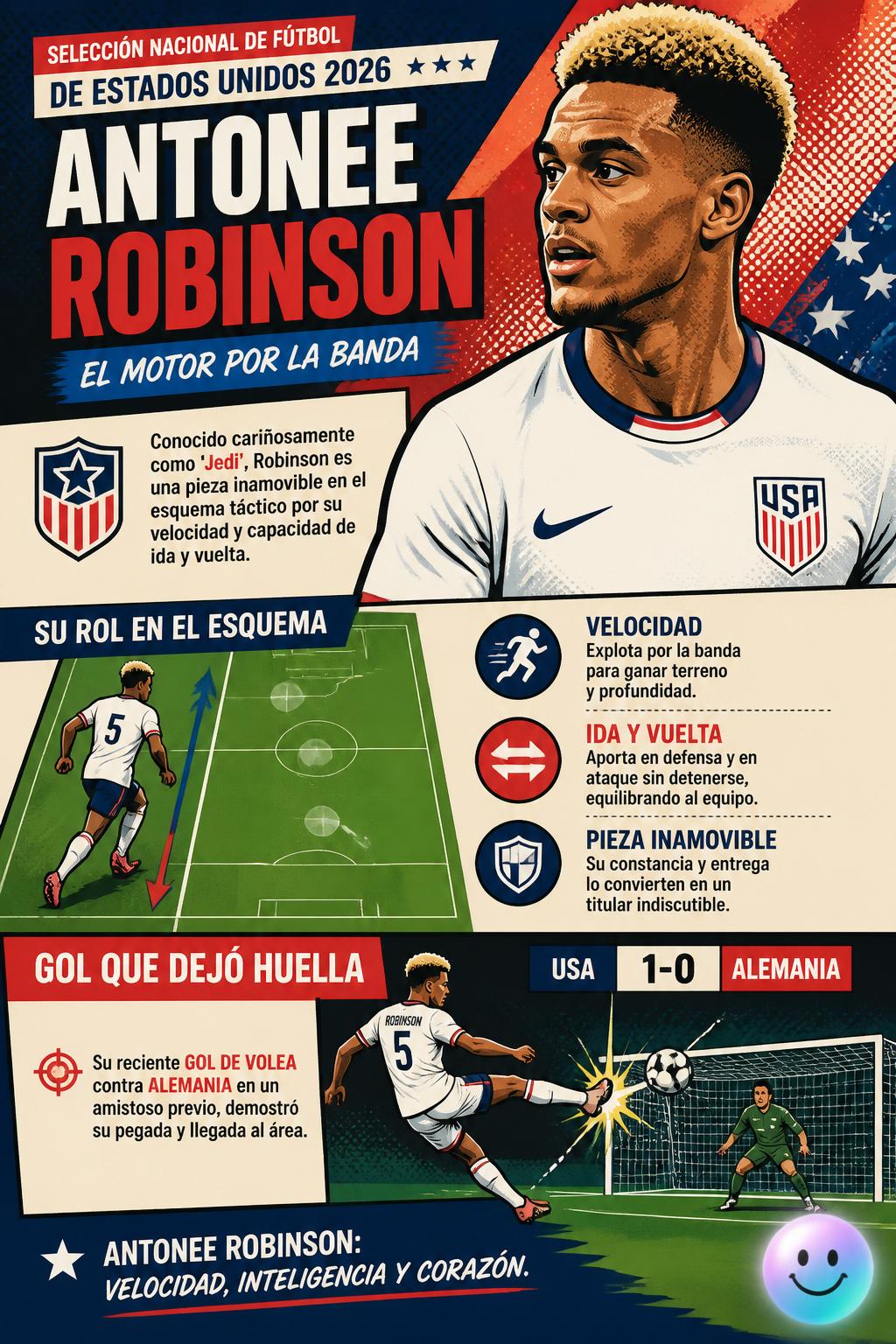 Antonee Robinson, el motor por la banda
