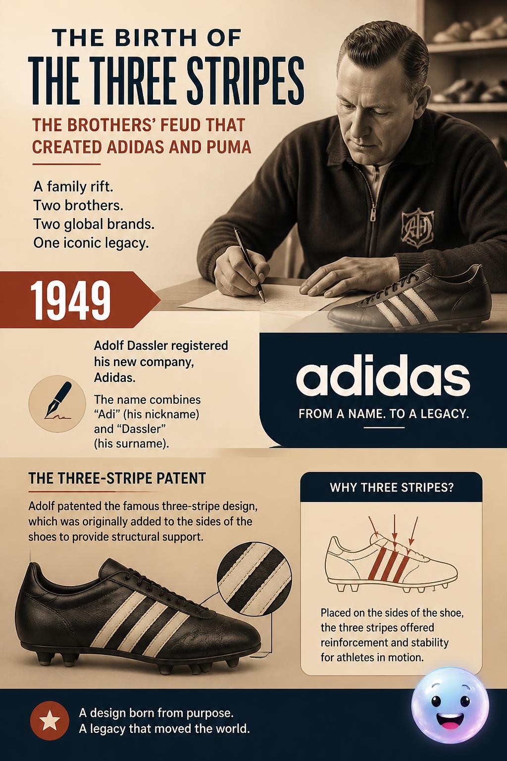 The birth of the three stripes