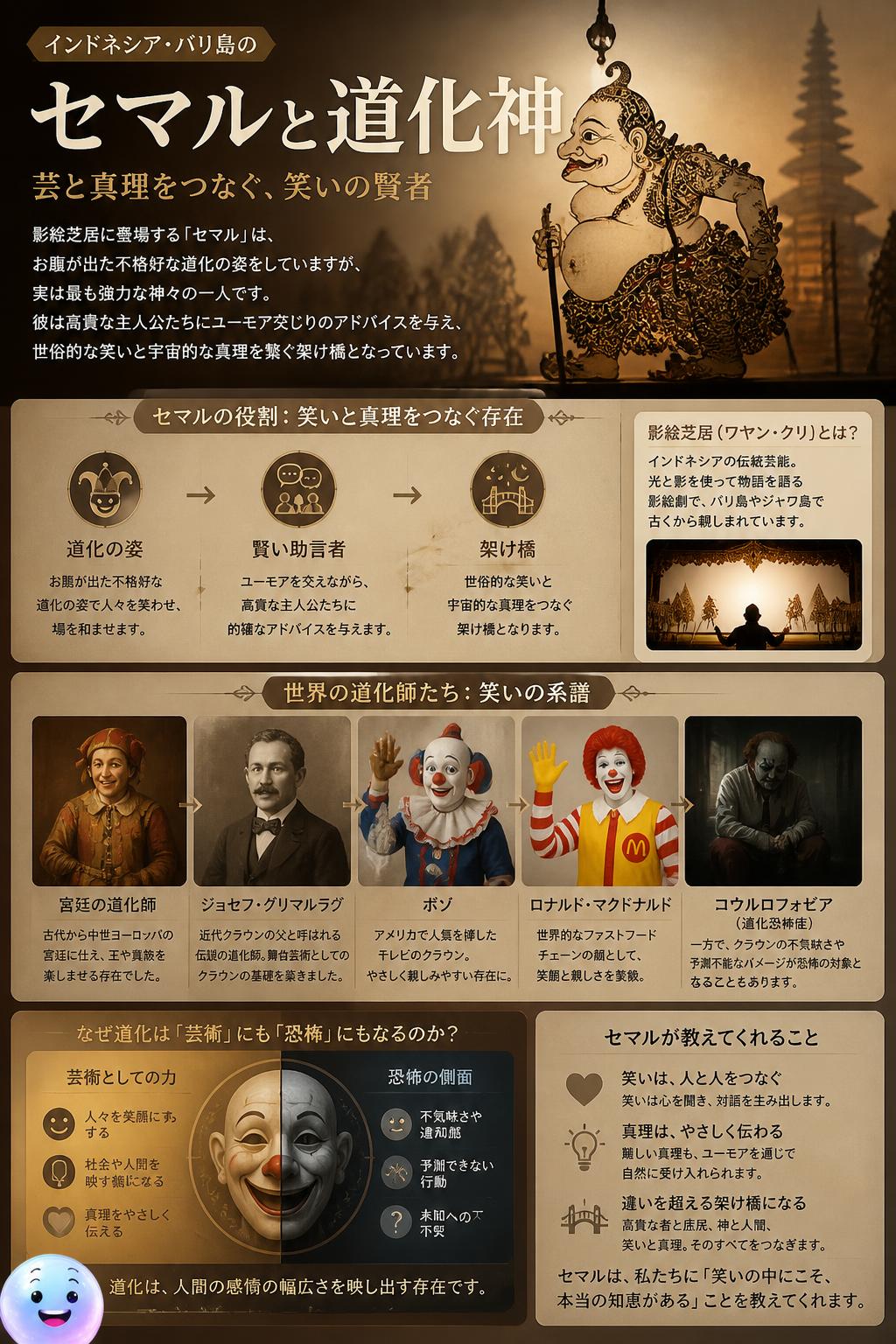 インドネシア・バリ島の「セマル」と道化神