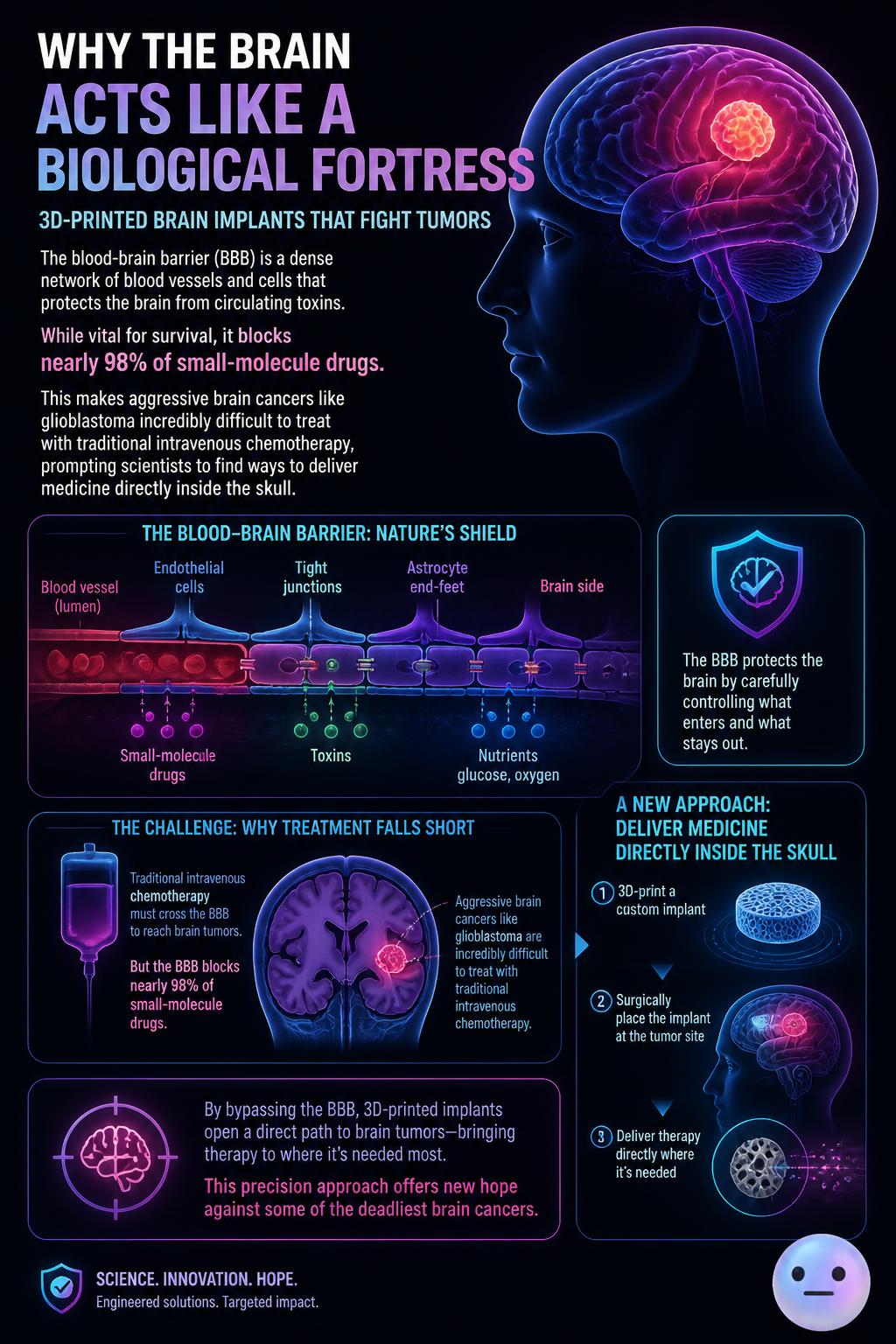 Why the brain acts like a biological fortress