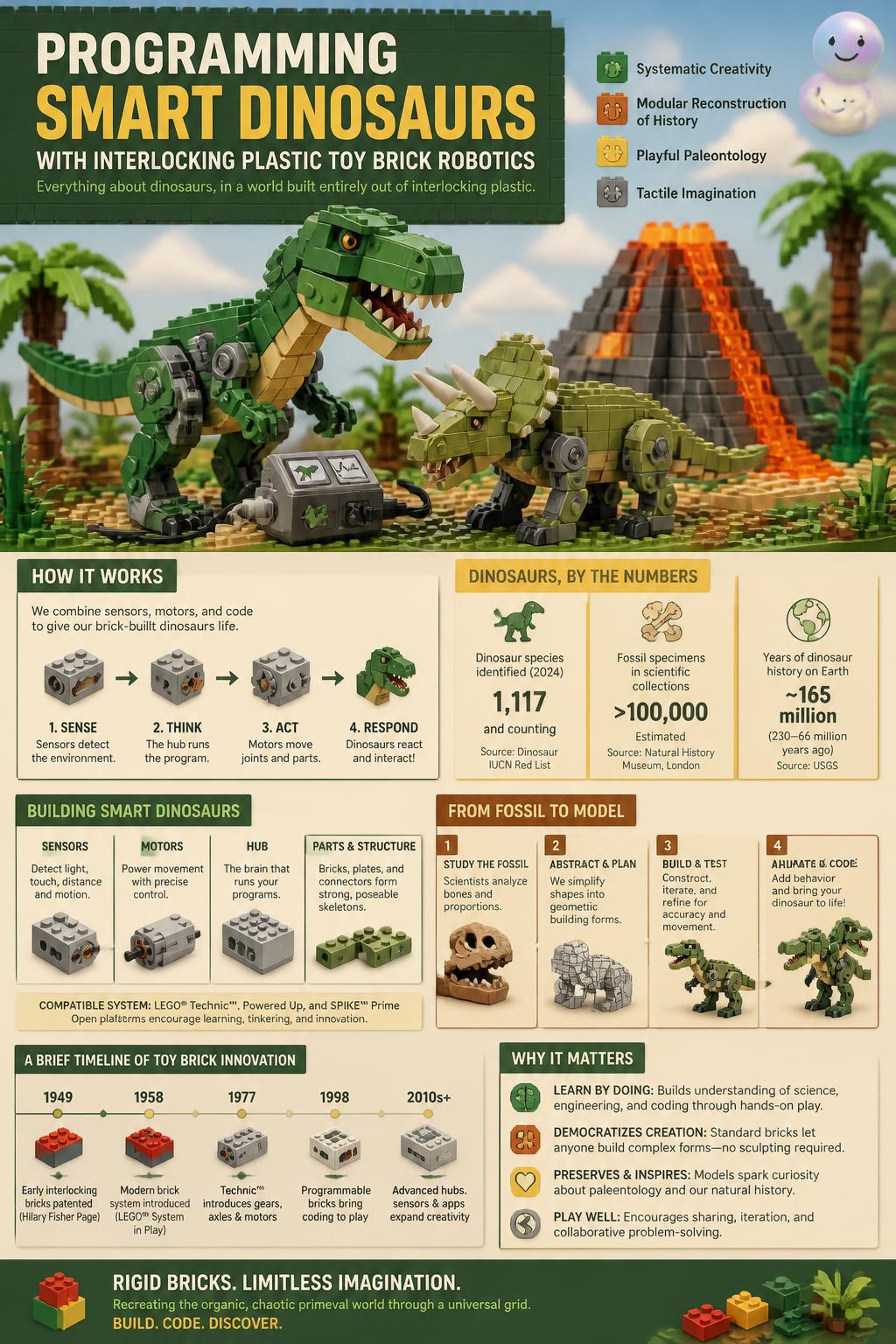 Programming smart dinosaurs with LEGO robotics